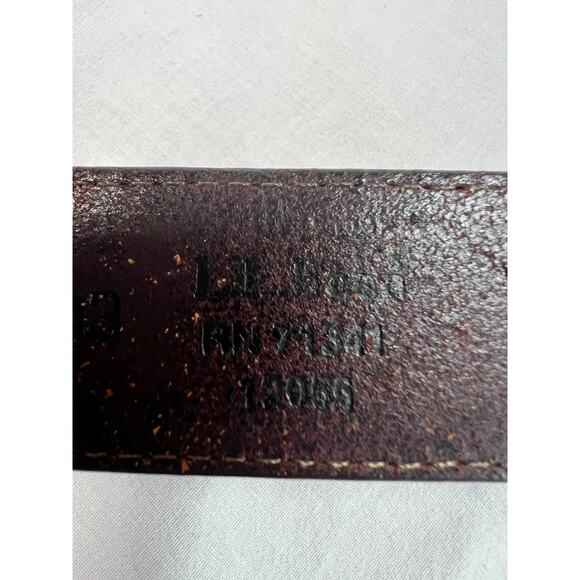 L.L. Bean Brown Leather Belt Hidden Zipper Pouch Mens Size‎ 40 - Picture 11 of 13